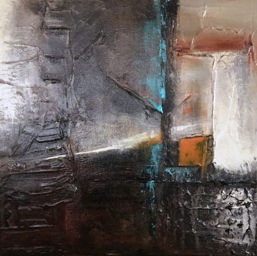 Little Orange Box - acrylic/mixed media