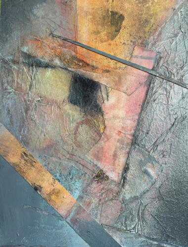 Untitled Abstract - collage`/watercolor/acrylic/mixed media