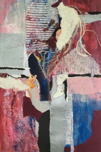 Up Down and Around - collage/watercolor